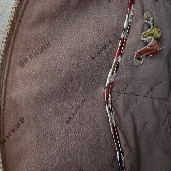 HARD TO FIND! NWOT Large Brahmin Duxbury Botanical Satchel with Matching Wallet - Picture 14 of 14